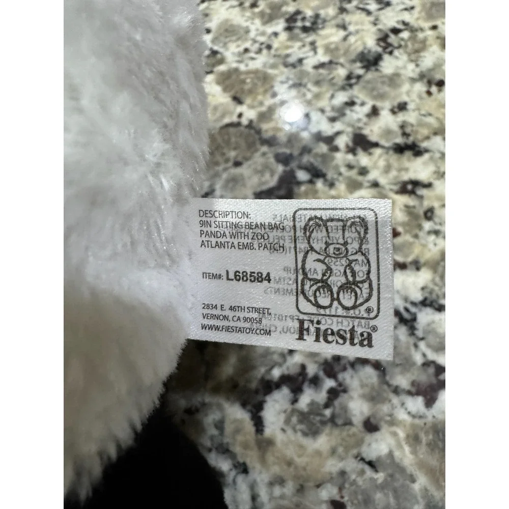 Fiesta Zoo Atlanta Panda Plush 9in Sitting Bean Bag Stuffed Animal L68584
